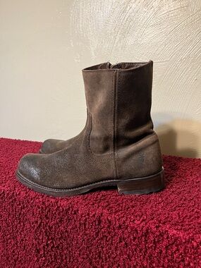 Frye Mens Campus Brown 13502 Cowboy  Western Boots Size 10 Medium